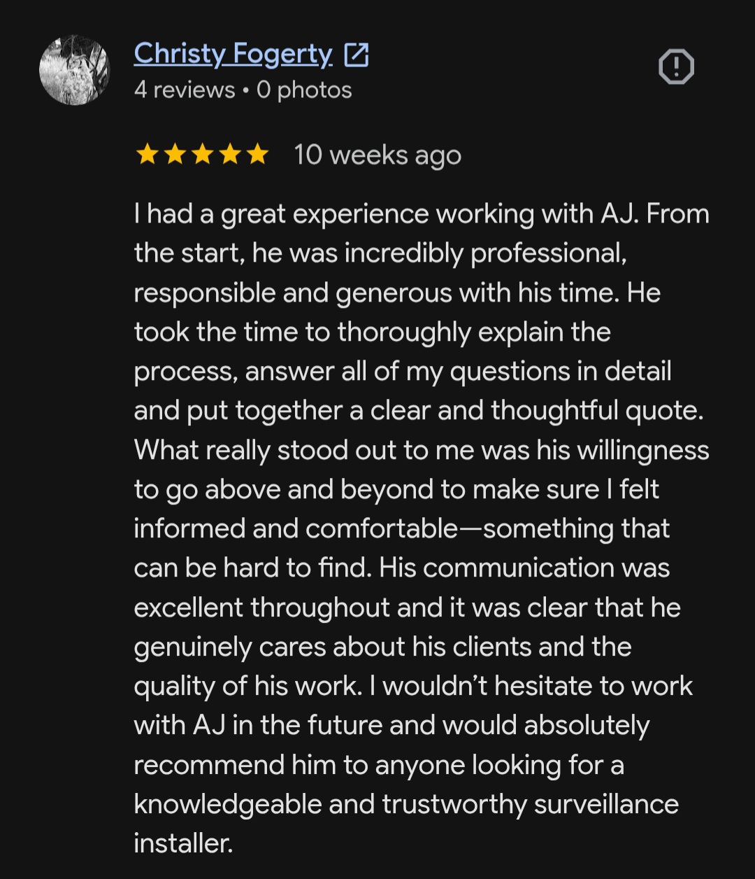 Google review 1 of 5